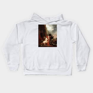 Diomedes Devoured by His Horses by Gustave Moreau Kids Hoodie